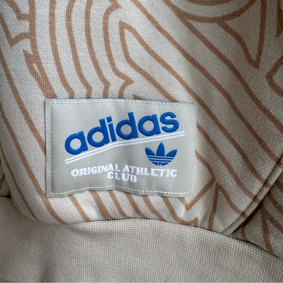 Adidas Originals Graphic Hoodie Tan & Cream Pattern - Picture 3 of 8